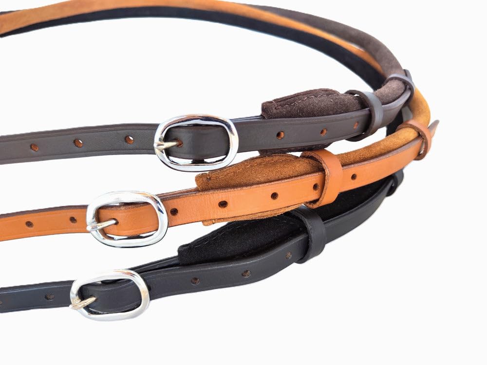 Wildleder Halsring Halsriemen Round für Pferde verstellbar Farbe Schwarz
