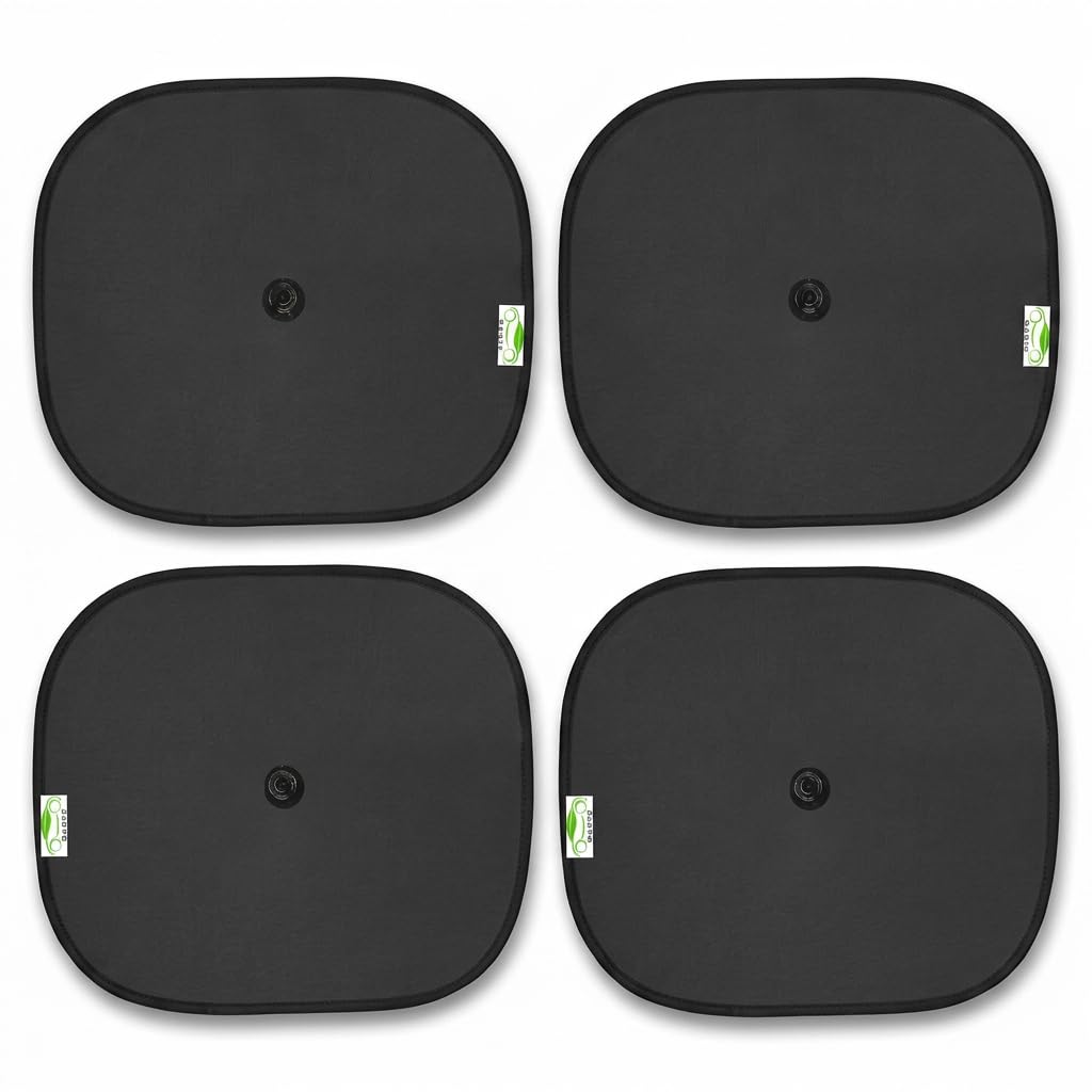 Car Side Window Sunshade for Cars 4 Pcs Black Mesh Sun Shade with Suction Cup Foldable Side Window Curtain for Sunlight, Glare & Privacy Portable Car Window Shade for Rear & Side Windows-image-15