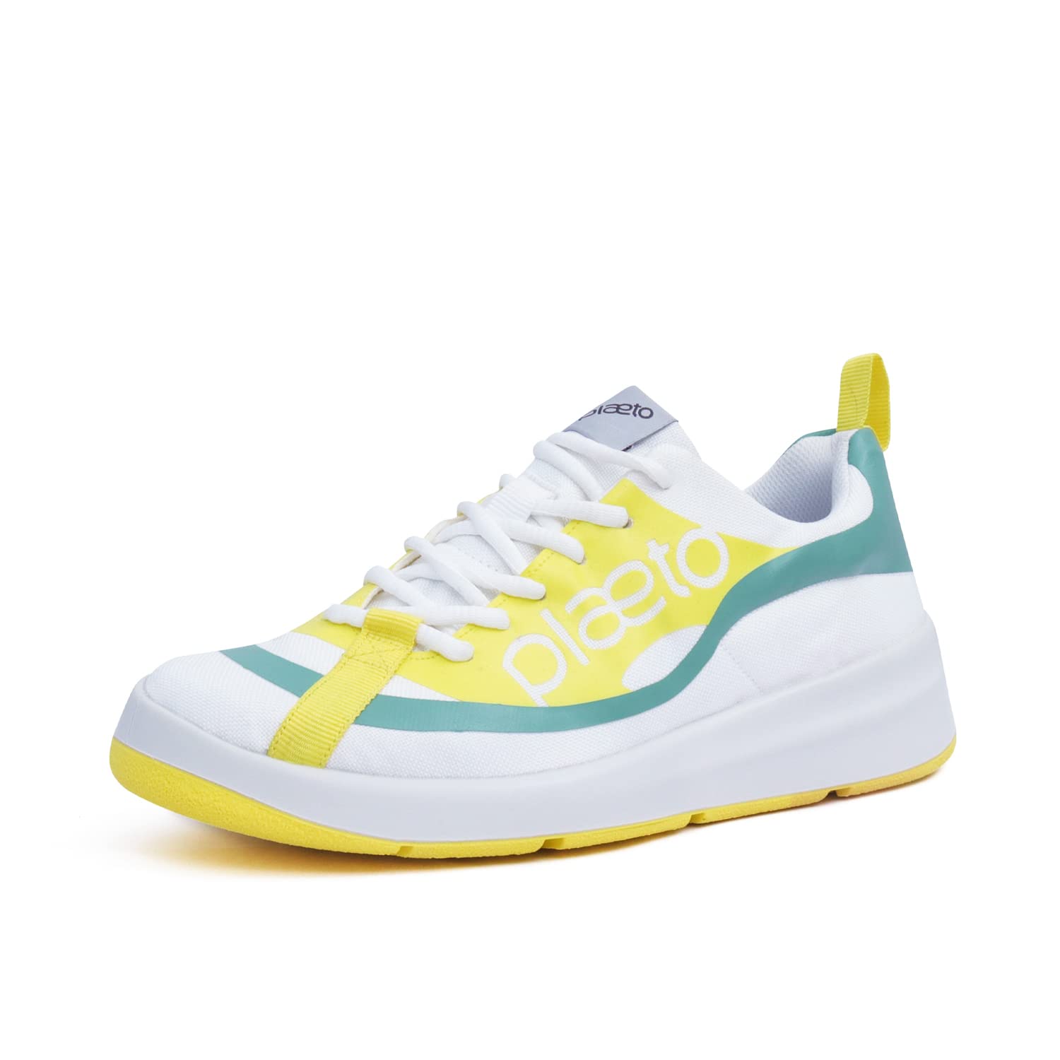 Plaeto Unisex Adult Ignite White/Yellow Multiplay Sports Shoes for Men & Women, 10 UK (B0BPGRJH3B) Amazon Price History, Amazon Price Tracker