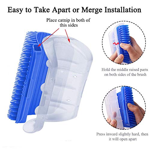 Kingtree Cat Corner Brush, 2 Pack Cat Self Groomer Wall Corner Brushes For Indoor Cats, Soft Pet Self Grooming Brushes Corner Scratcher Massage Combs For Long & Short Fur Cats Dogs Kitten Puppy #TOP2