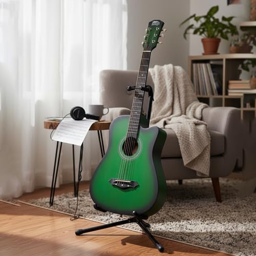 Image of ARCTIC AR-GS-303 Universal /Extended-Height 2-Tier Adjustable Tripod Guitar Stand - Fits Acoustic, Electric, Bass & Extreme-Body Guitars