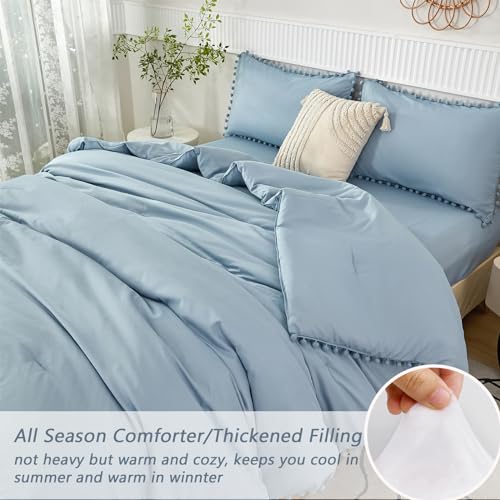 Couette douce et moelleuse style bohème à pompons PERFEMET