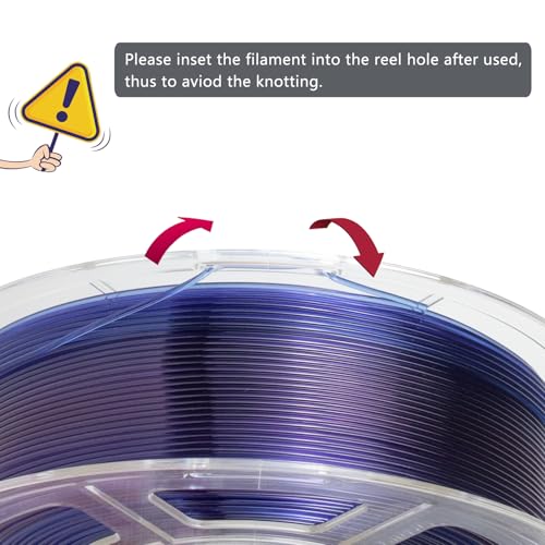 Image of iSANMATE Rapid Clear PLA Filament 1.75mm, 3D Printer Filament Transparent Filament Blue Violet, Fast Printing Speed PLA, Dimensional Accuracy ±0.02mm, 1kg Spool