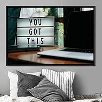 Framed Canvas Wall Art Pressed Quotes 3D Chic Inspirational Multicolor Pop Art Quotes Typography Ultra Whimsical - 16x24 inches