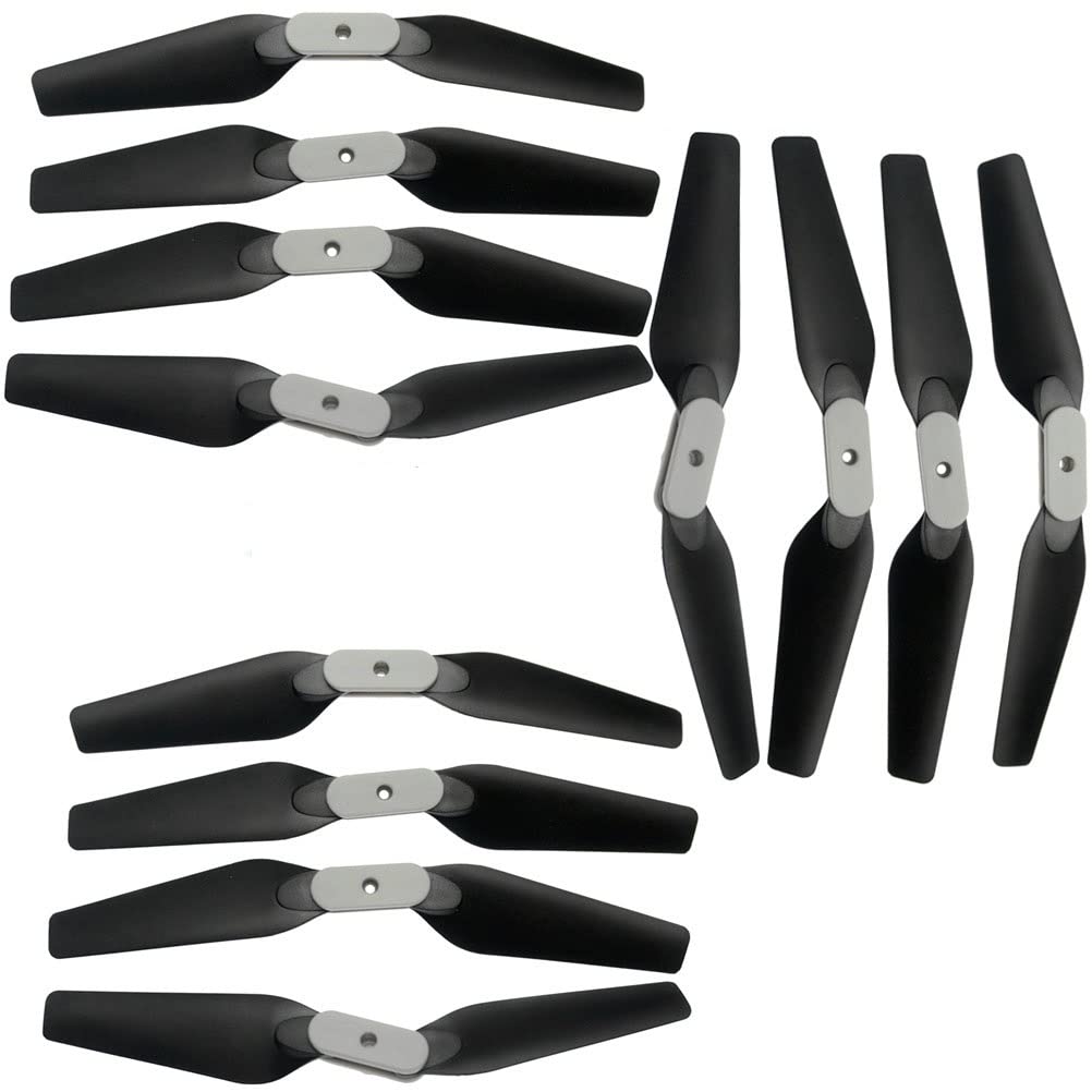 ANKAAD Drone accessories Motor Gears Propellers Blades Gears Parts Fit For Small FOLD Drone RC Quadcopter Accessories (Color : 12 Gray Blades)