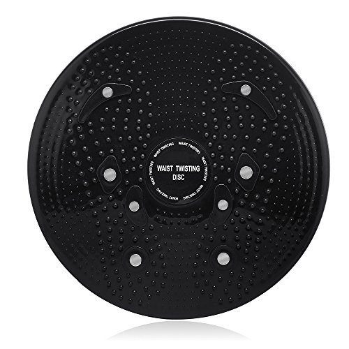 Accessotech Twist Waist Torsion Disc Board Aerobic Ejercicio Fitness Reflexology Imanes Equipo (negro) Cover