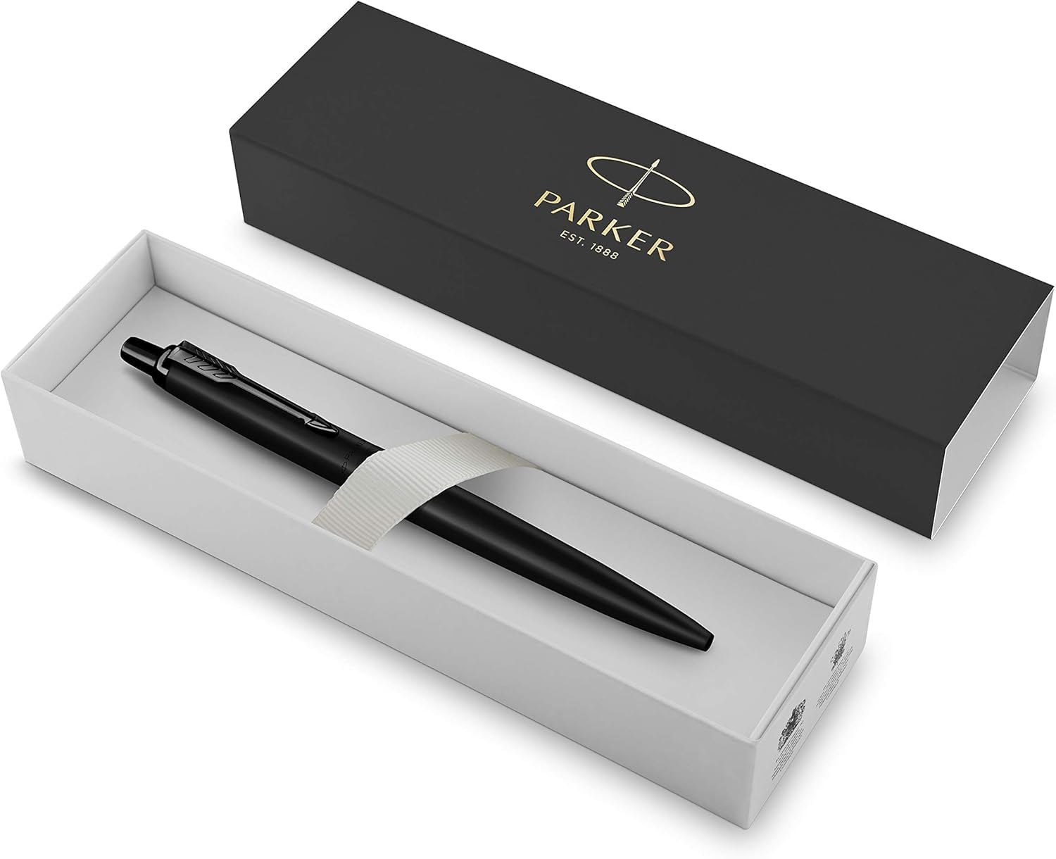 Parker Jotter XL Ballpoint Pen | Monochrome Matte Black | Medium Point | Blue Ink | Gift Box & Black sleeve pen case with embossed logo - Image 2