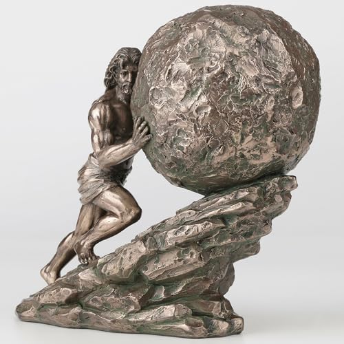 Estatua Sisyphus 17 cm Bronce Resina miniatura 2