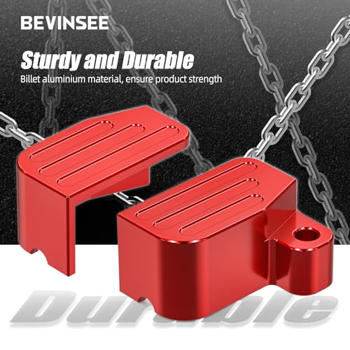 Image of Bevinsee ABS Guards Compatible with Toyota 4Runner 2015-2024 Replacement for 89413-0C011 Red