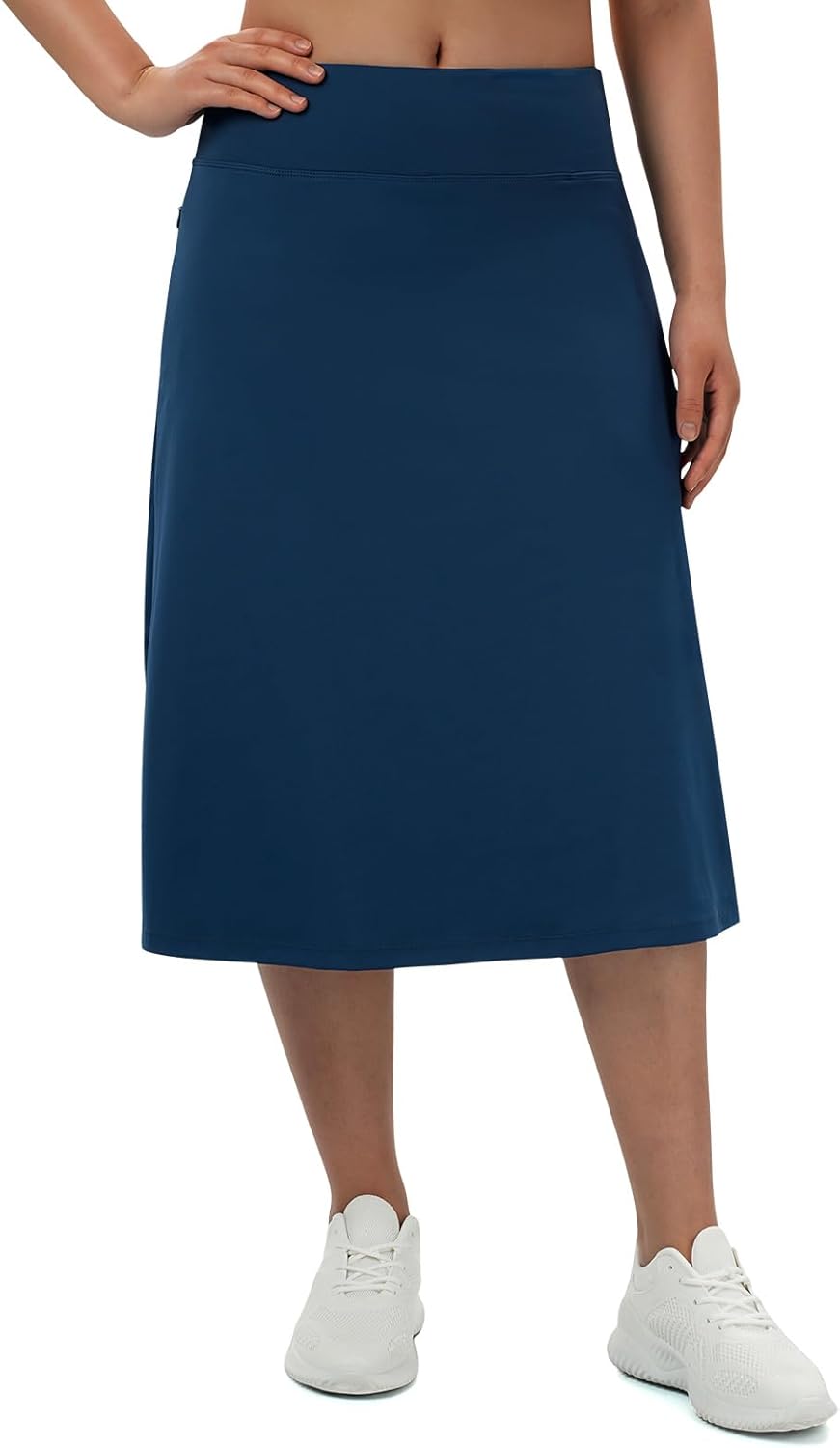 Turnhier Women's Midi Length Skorts Skirts with 2 Pockets Modest Long Skirts 28" Knee Length Athletic Skort - Image 5