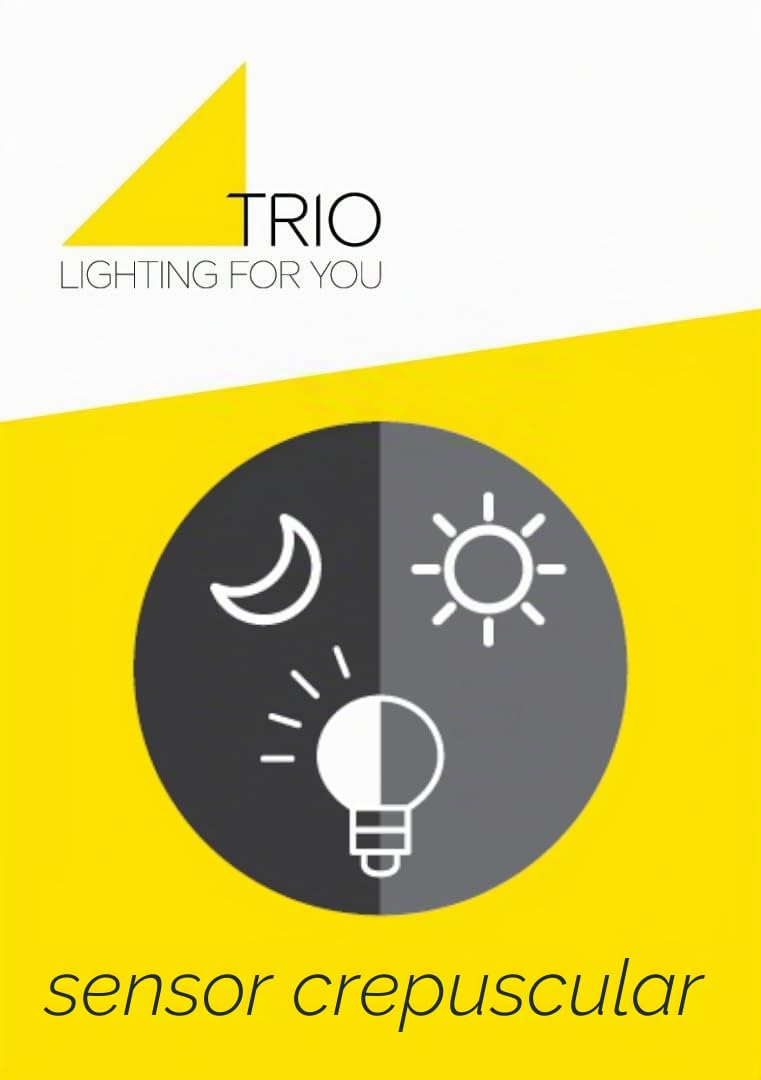 Trio Aplique de Exterior Ardila 211660132, aluminio fundido a presión antracita, cristal transparente, excl. 1x E27, sensor crepuscular