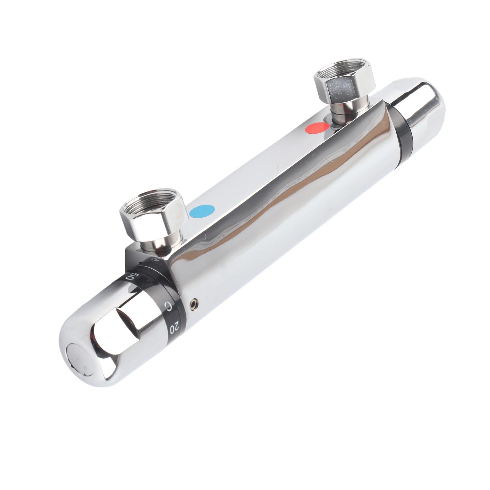 Valvola per Doccia Valvola Miscelatrice Acqua a Temperatura Costante Accessorio per Doccia Antiscottatura per Sicurezza Familiare Ottone (Ugello verso l'alto)