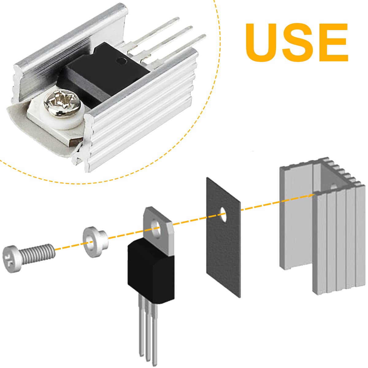 10 IRFZ44N MOSFET Transistor Di Potenza - Canale N 49A 55V Per Fai Da Te E Riparazioni