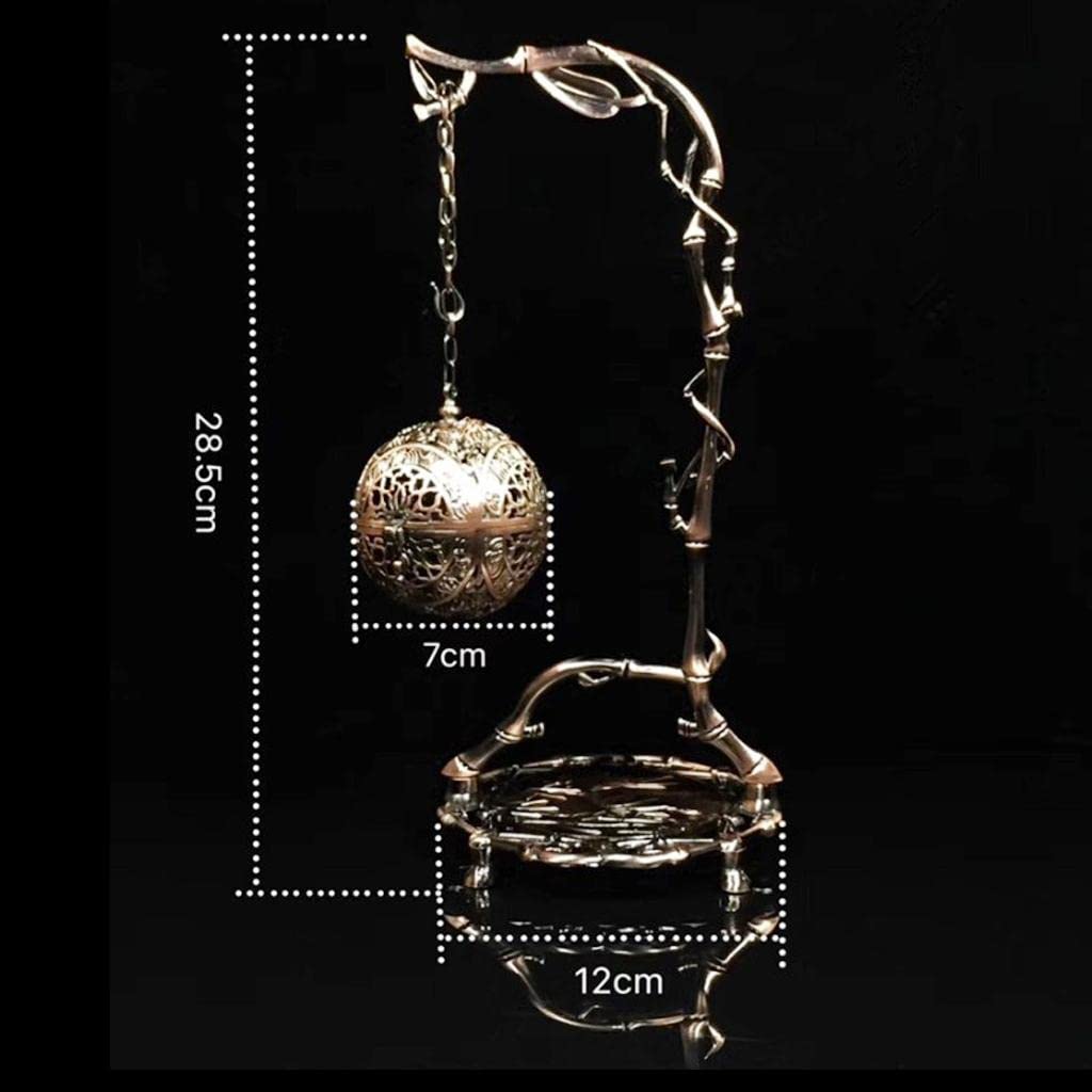 Aromatherapie Weihrauchbrenner Räucherstövchen mit Ständer für Weihrauch oder Räucherkegel - Bronze