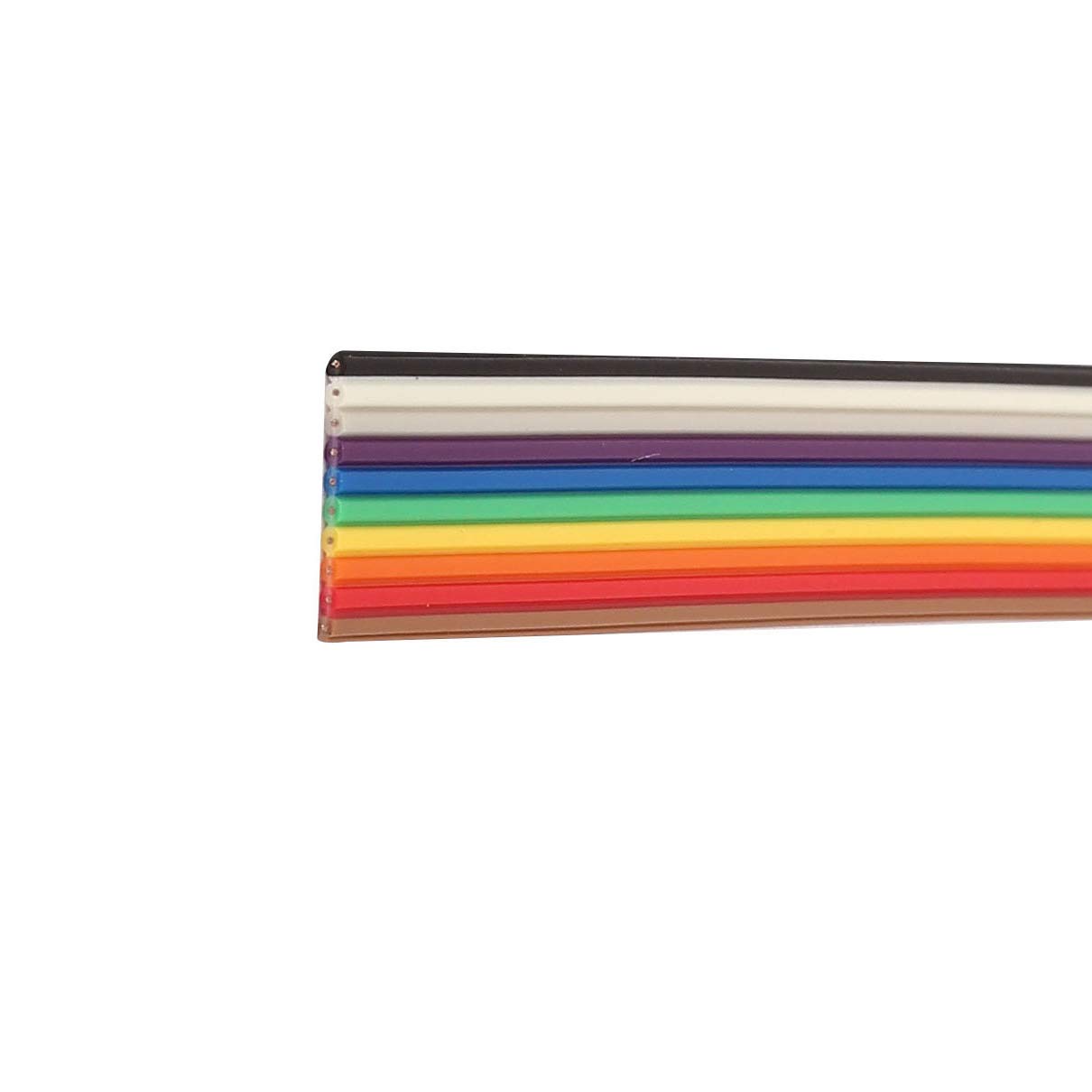 Aexit 3.5M 10 Cleaning Brushes Way Rainbow Color Flat Cable Antistatic Brushes IDC Wire