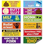 12pcs Funny Car Magnet, Prank Magnetic Bumper Deca