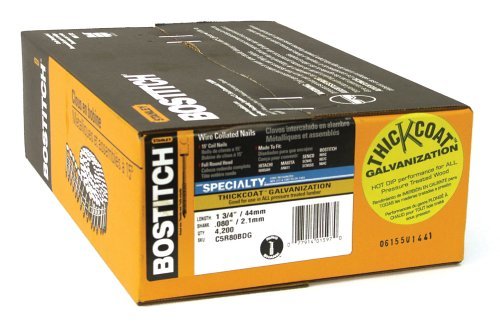 Bostitch 15 deg. 11 Ga. Ring Shank Angled Coil Siding Nails 1-3/4 in. L x 0.09 in. Dia. 4200 pk