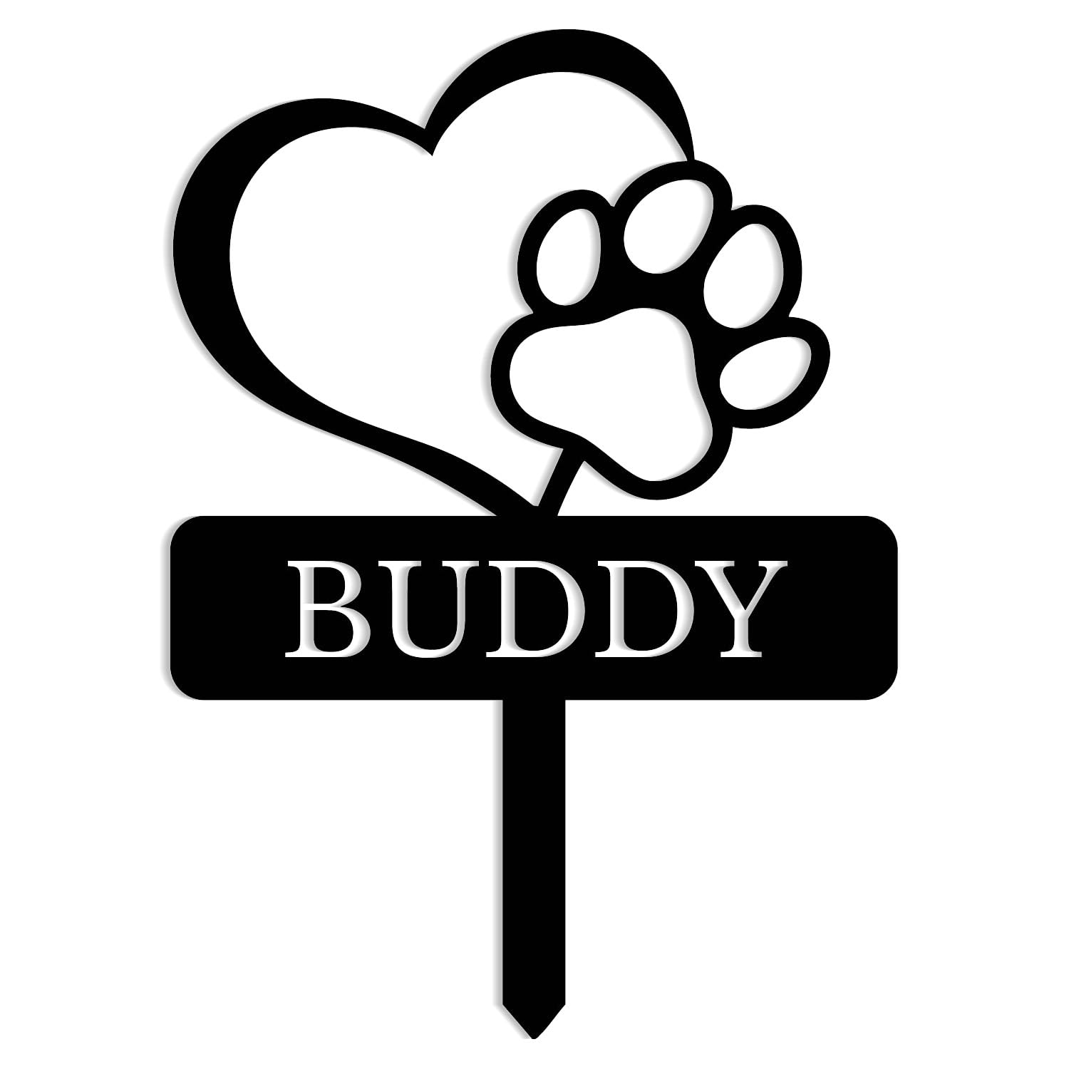 Catannya Style-5 Personalized Dog Memorial Cross Stake, Custom Name Grave Marker, Outdoor Metal Tribute Plaque, Loss Of Pet Sympathy Gift (Style-5)