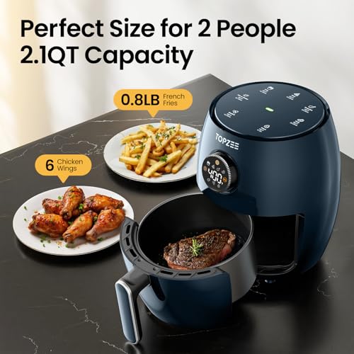 Small-Compact-Air-Fryer-21QT-4-in-1-Small-Mini-Airfryer-Bake-Roast-Reheat-98-Less-Oil-Adjustable-Temperature-Control-w-60min-Timer-Quiet-Nonstick-Dishwasher-Safe-BPA-Free-Dark-Blue Small Compact Air Fryer 21QT 4 in 1 Small Mini Airfryer Bake Roast Reheat 98 Less Oil Adjustable Temperature Control w 60min Timer Quiet Nonstick Dishwasher Safe BPA Free Dark Blue