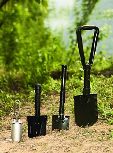 Miniatura 7 de AceCamp Pala utilitaria plegable, hacha y sierra, pala plegable portátil ligera para acampar al aire libre y jardinería con estuche de transporte,