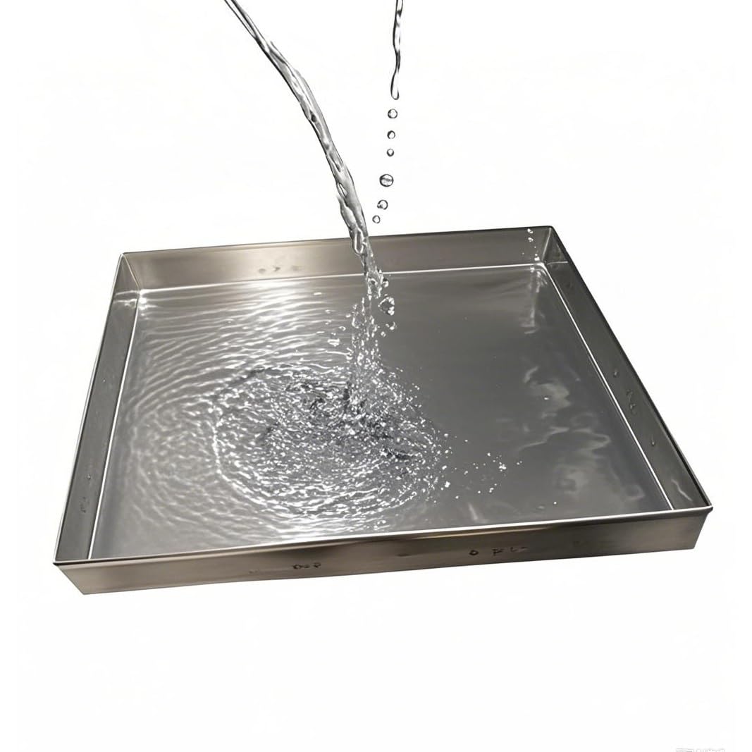 Stainless Steel Drain Pan for AC Unit - 60x40cm Drip Tray, Prevents Water Dripping, Multi-Use for Flower Pots, Pet Water, and Baking Trays (24x16in)