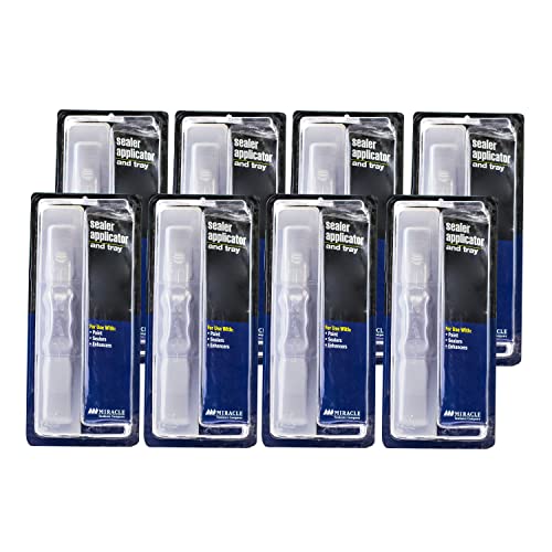 Miracle Sealants Mira Brush Sealer Applicator & Tray for Tile Stone & Grout Sealers 8 Pack