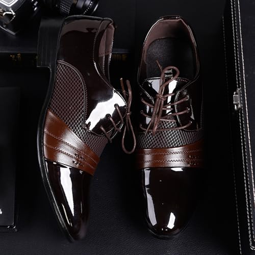 Oxford Shoes for Men Men's Elegant Lace-Up Dress Shoes for Weddings and Business Formal Office Footwear3
