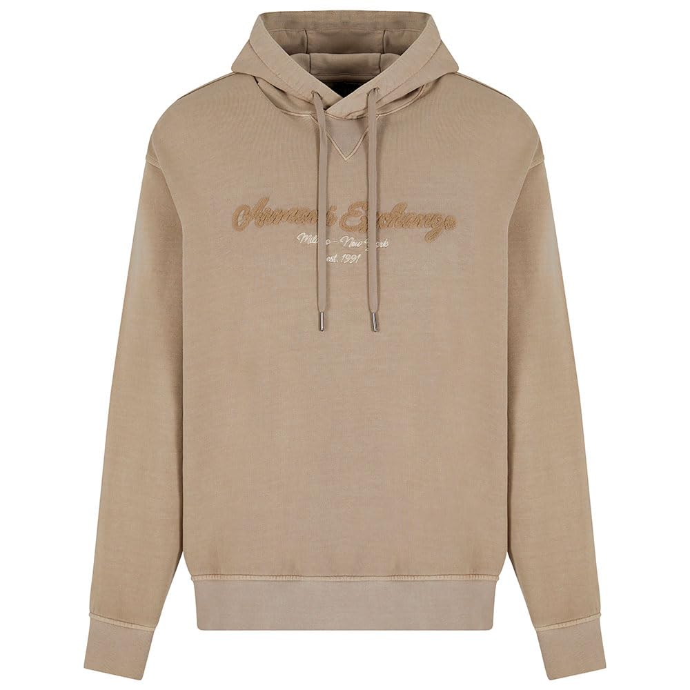 Armani Exchange Herren Braun Men's Urban Heights, Cornely Logo Signature, Hooded Sweatshirt, Brown, Xxl