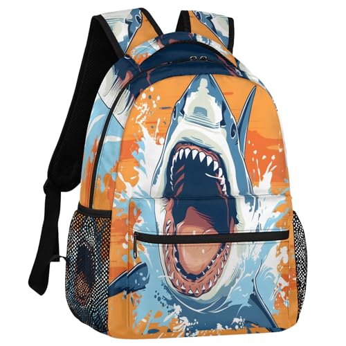 Funny Shark Travel Backpack 16 Inch Laptop Backpacks Lightweight Large Capacity Casual Daypack for Picnic Camping Business Outdoor2