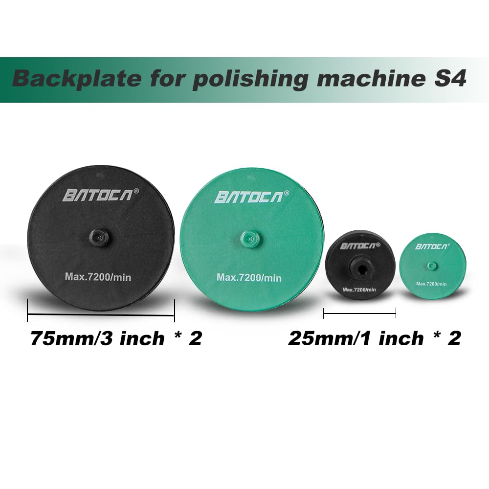 BATOCA Plaques arrière,2 x 35mm et 2 x 75mm pour machines à polir S4