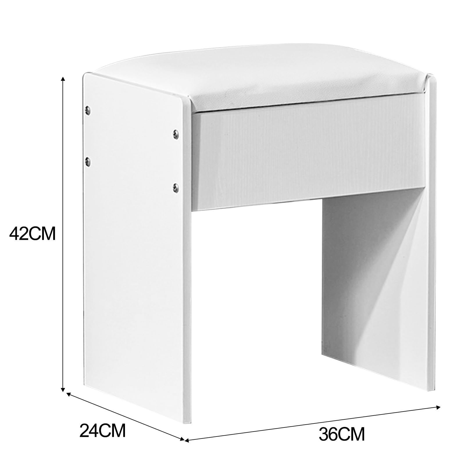 Tocador con iluminación y taburete, mesa de maquillaje con color de luz y brillo ajustables, mueble de cosméticos con 6 cajones y 6 compartimentos de almacenamiento para dormitorio