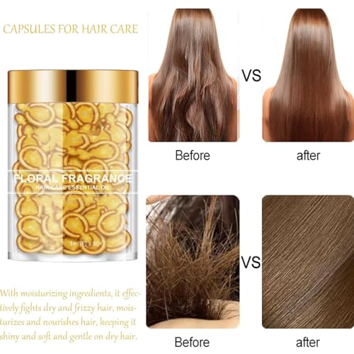 Capsules for Hair Care,Hair Serum Capsule,Repair Damaged Hair Oil Capsules,Hair Vitamin Serum Capsule,Deep Care Repair Damaged Hair,Hair Care Moisturizing Anti Frizz,Moisturizing - Image 5