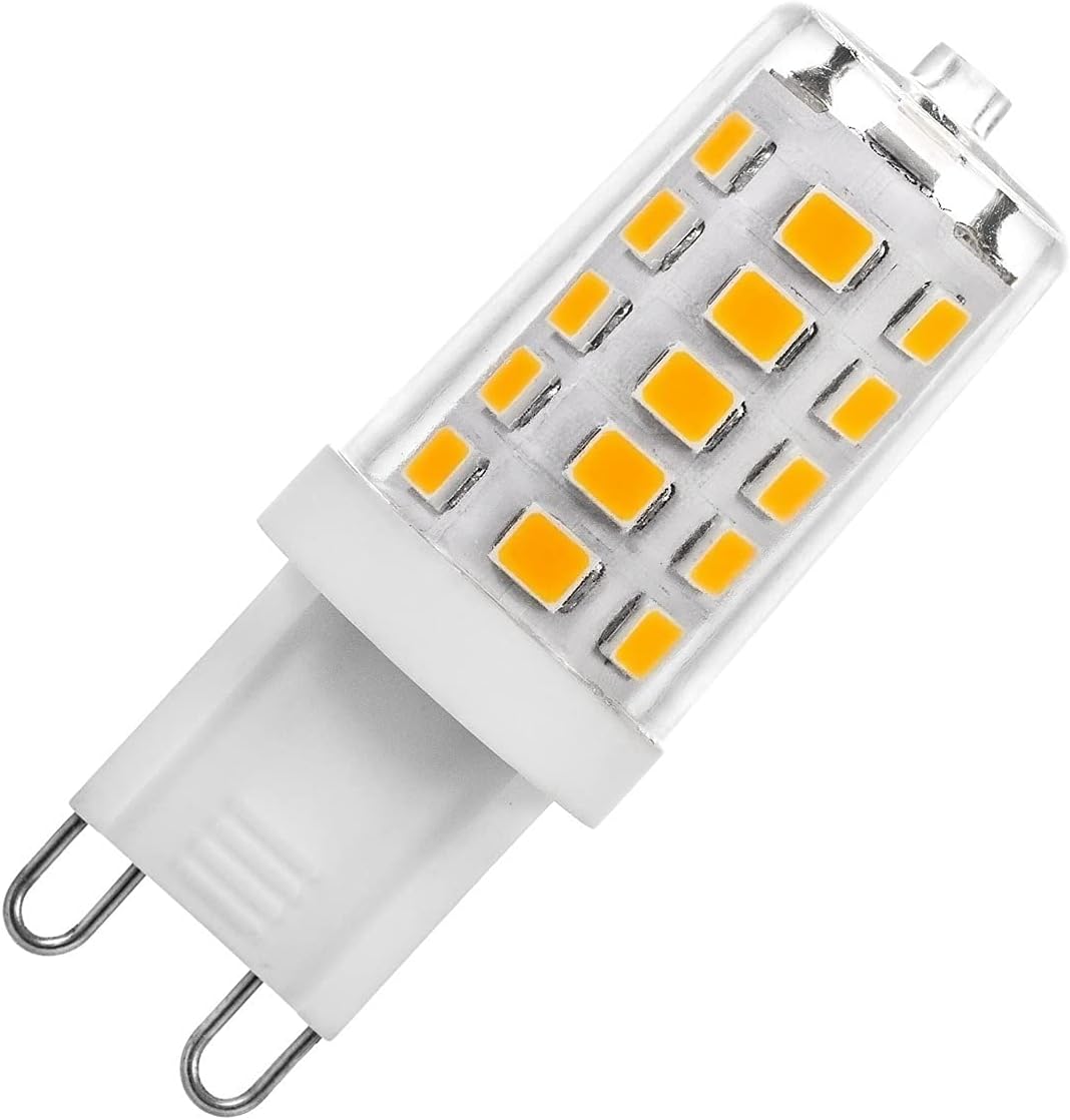 G9 LED Bulbs, Warm White/Cool White, 5W Equivalent 50W Halogen, 3000K/6000K, 450LM Light, AC 230V CRI 80, G9 Base (10 Pack) (Color : Warm White)