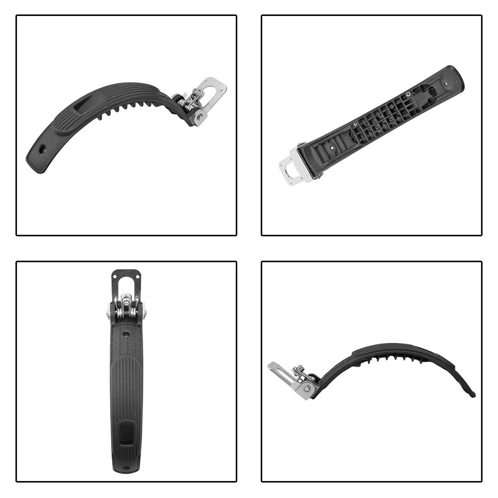 Parafango posteriore scheletro per scooter elettrici Ninebot E25/E45/E22, struttura in ABS e metallo, 23 x 7 cm, nero paraspruzzi (parafango non incluso)
