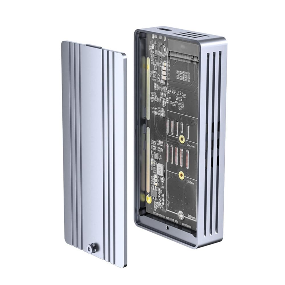 Obudowa dysku SSD 40 Gb/s NVMe M.2 na USB z wbudowanym wentylatorem chłodzącym aluminiowa obudowa obsługuje rozmiary 2242/2260/2280