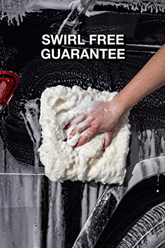 Adam's Professional 10" Car Wash Pad - Made Of Professional Grade Plush Synthetic Wool - Safely Wash Your Vehicle Without Introducing New Scratches Or Swirls - Swirl Free Washing Guaranteed (3 Pack) #TOP4