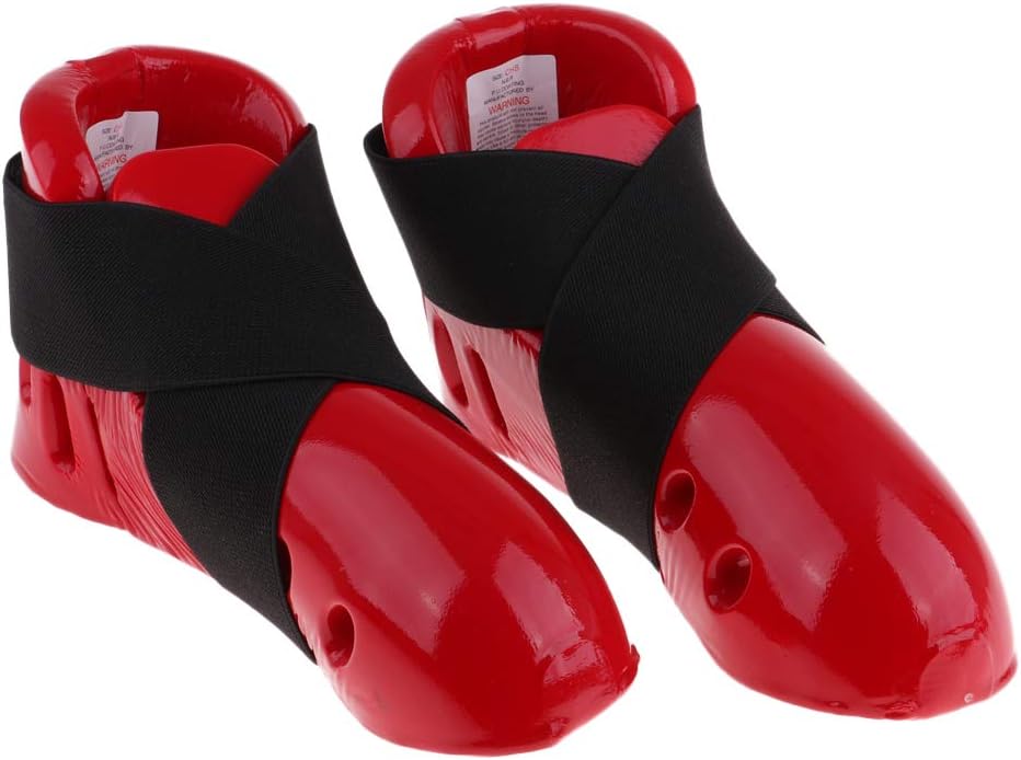 Generic Taekwondo Foot Hand Guard Karate Foot Gear Sparring Shoes Gloves - Red, M : Everything Else