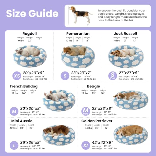 LE SURE Shown on TV Jacquard Donut Cute Cat Beds Indoor,Green 20x20x6in | Orthopedic Calming Small Dog Bed,Original Design Pattern,Washable Cover, Home Decor as Gift for Pet,Anti Slip Bottom - Image 7