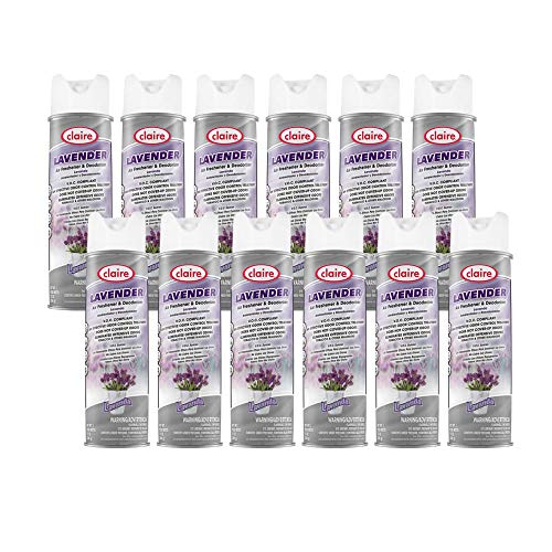 Claire CL191-12pk Lavender Hand Held Air Freshener; 10 Oz. Net Wt., 12 Count