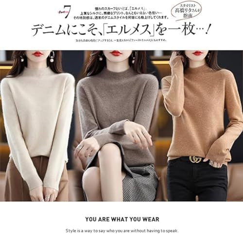 Cashmere Sweaters for Women, Cashmere Long Sleeve Crew Neck Soft Warm Pullover Knit Jumpers3