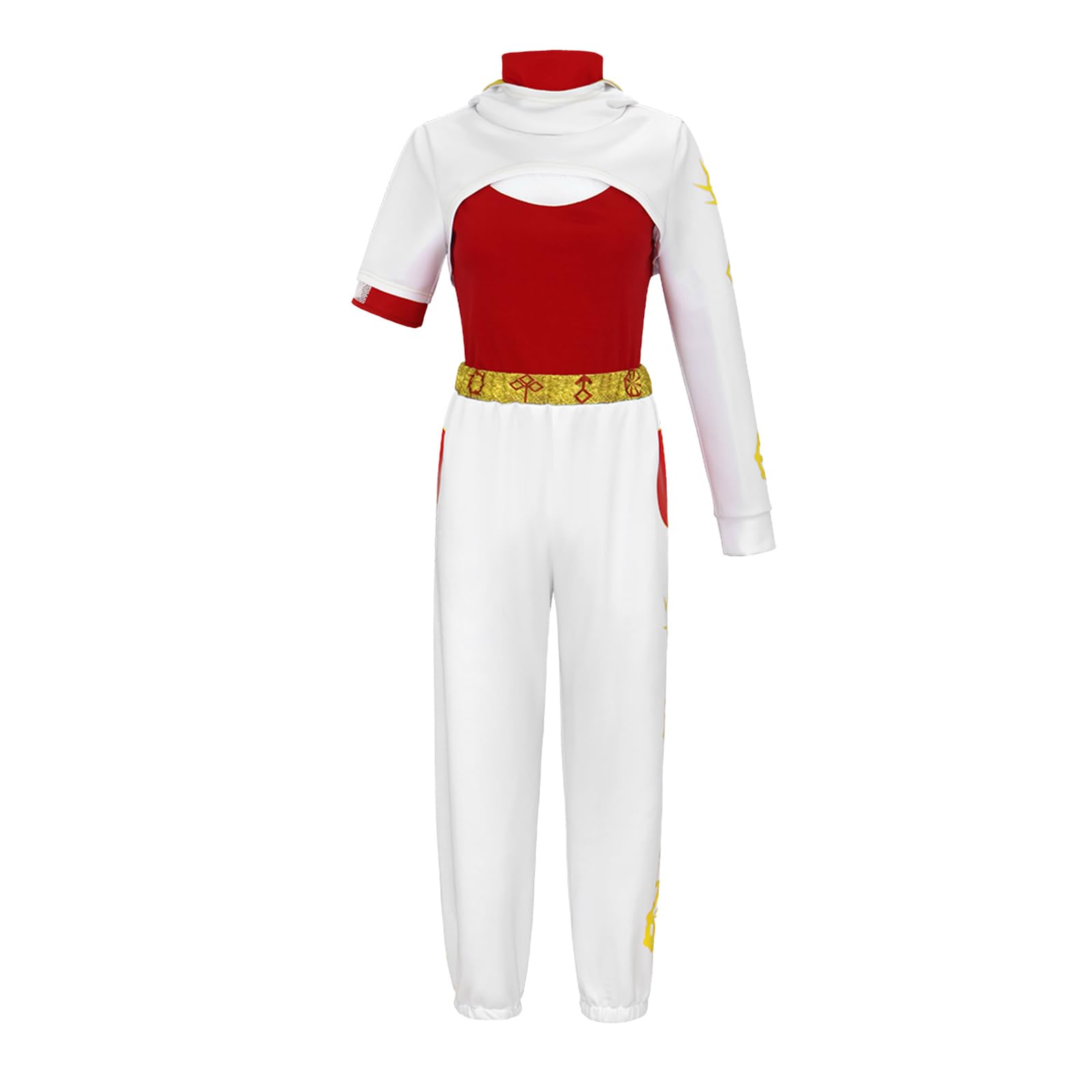 CR ROLECOS Nova Zombies 4 Costume for Adult Nove Shool Uniform Cheerleading Costume Halloween Dress Up Top Shirt Pants 3pcs Set M