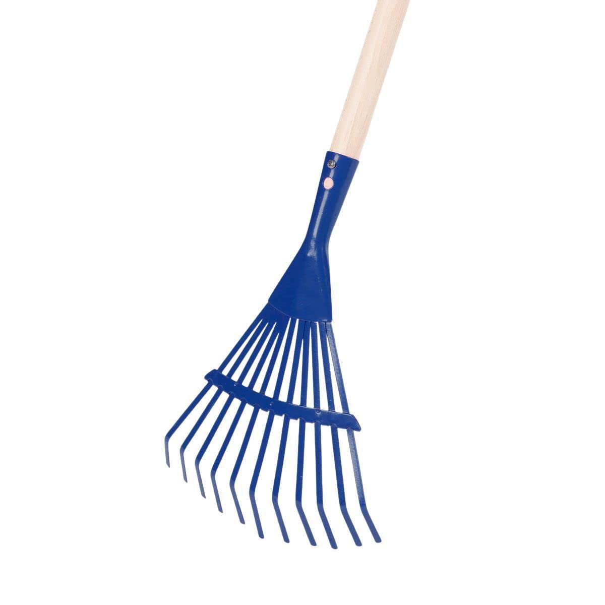 Rekord Kinder Gartengeräte Set 9-teilig Schaufel, Spaten, Rechen, Besen, Laubbesen, Grubber, Doppelhacke - Metall, Holz-Stiel (76cm) Gartenspielzeug, Kinder-Gartenwerkzeug