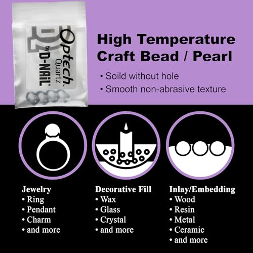 Image of 5mm Quartz Pearls /Quartz Spheres - Optical Grade Fused Silica - Pack of 4