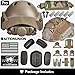 ACTIONUNION Airsoft Helmet Pro Set PJ Type Tactical Paintball Helmet (Tan Set)