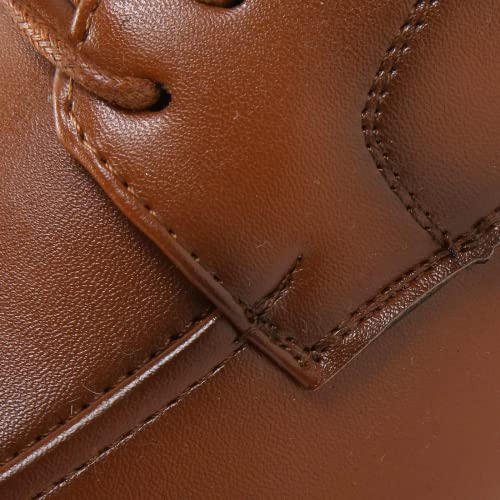 HINDOLA Men's Lace-up Dress Shoes Leather Formal Business Oxford Derby Shoes Retro Dress Shoes for Men4