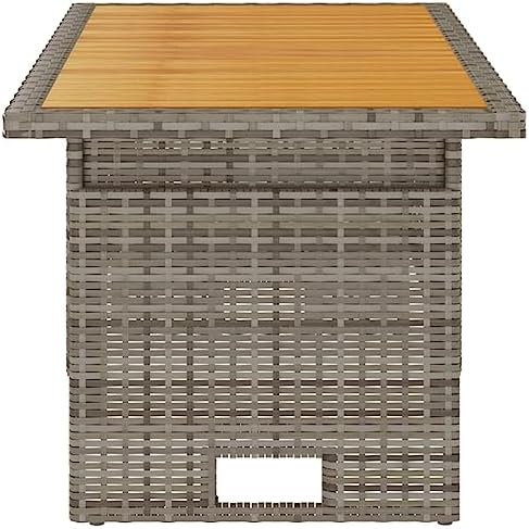Portable Outdoor Folding Coffee Table - Tall Wooden Top for Patio & Garden - Lightweight, Space-Saving Side Table for Camping, BBQs, and Picnics
