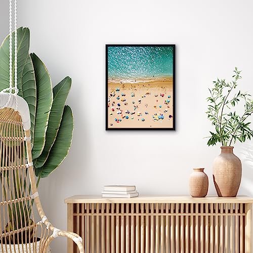 Americanflat 12x15 Picture Frame with Polished Plexiglass - Streamline Collection - Thin Border Picture Frame for Wall Display - Hanging Hardware Included - Black