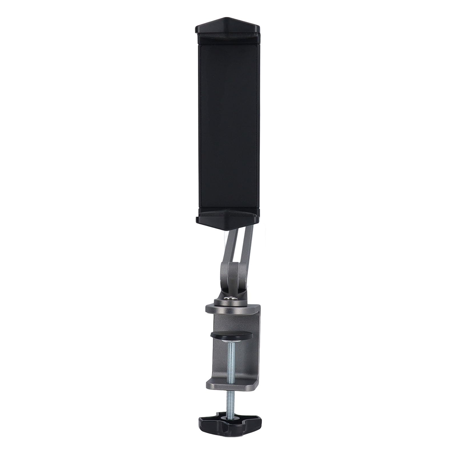 Naroote Supporto per Telefono con Supporto per Tablet, per Telefono con Rotazione a 360° con Morsetto, Braccio Lungo e Luce Regolabile, Design Portatile Pieghevole, Ideale per Scrivania e Letto (GRAY)