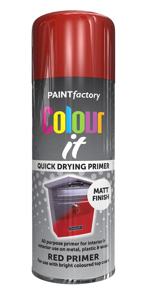 Classic Signature Red Primer - 1 X All Purpose Aerosol Spray Paint 400Ml Quick Drying Spray,Fast Dry And Excellent Coverage For Metal, Wood, Plastic And More