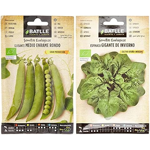 Semillas Batlle Guisante Rondo ECO y Espinaca Gigante de Invierno ECO Cover